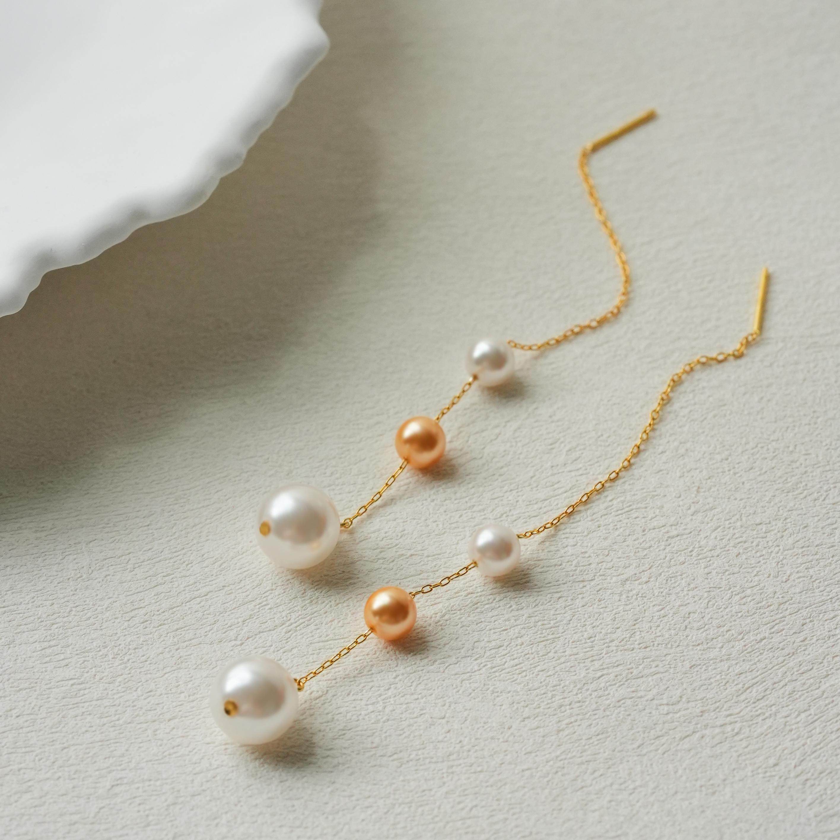 气质撞色流苏珠珠耳线女长款简约耳环优雅耳环,饰品/流行首饰/时尚饰品新,银饰耳饰,淘宝优惠券,粉丝福利购,淘宝优惠卷