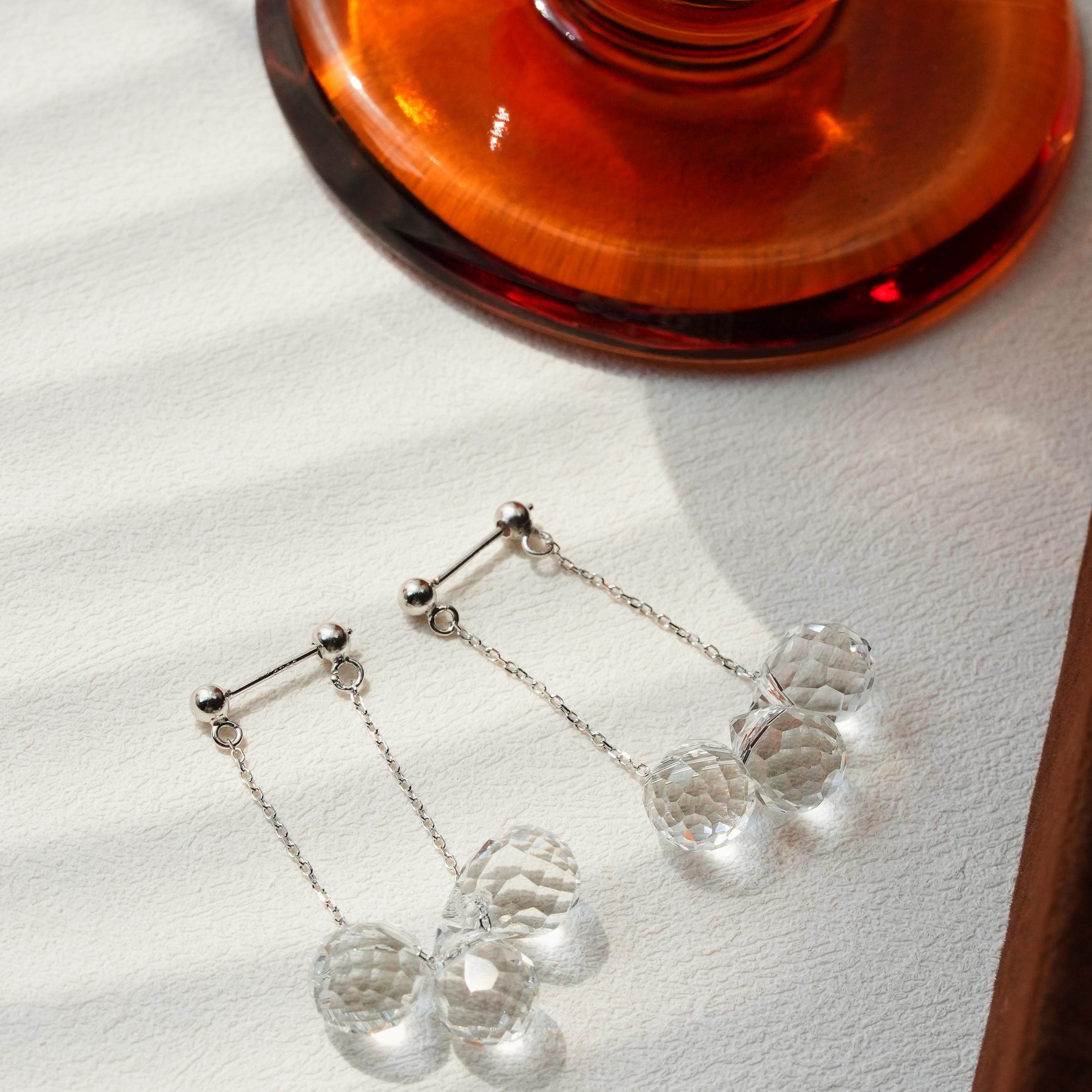 优雅水滴切面珠耳环气质设计感两戴耳圈耳饰,饰品/流行首饰/时尚饰品新,银饰耳饰,淘宝优惠券,粉丝福利购,淘宝优惠卷