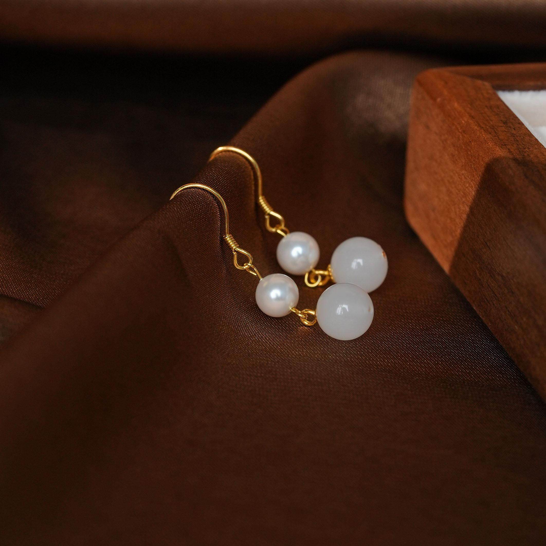 古风白月光珠珠耳钩新中式气质时尚百搭女耳饰,饰品/流行首饰/时尚饰品新,银饰耳饰,淘宝优惠券,粉丝福利购,淘宝优惠卷