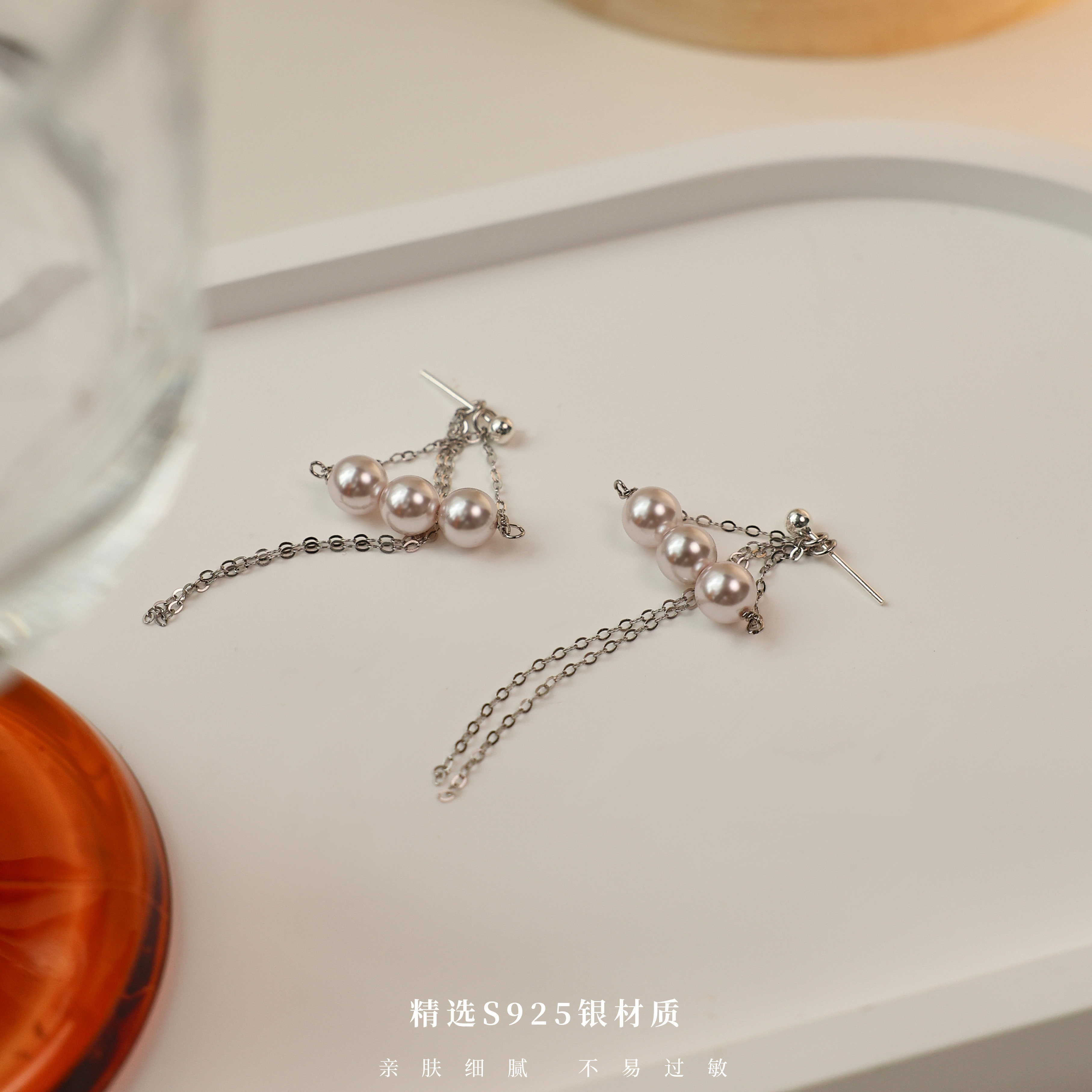 曼塔玫瑰紫珠流苏耳钉气质轻奢百搭法式简约优雅,饰品/流行首饰/时尚饰品新,银饰耳饰,淘宝优惠券,粉丝福利购,淘宝优惠卷