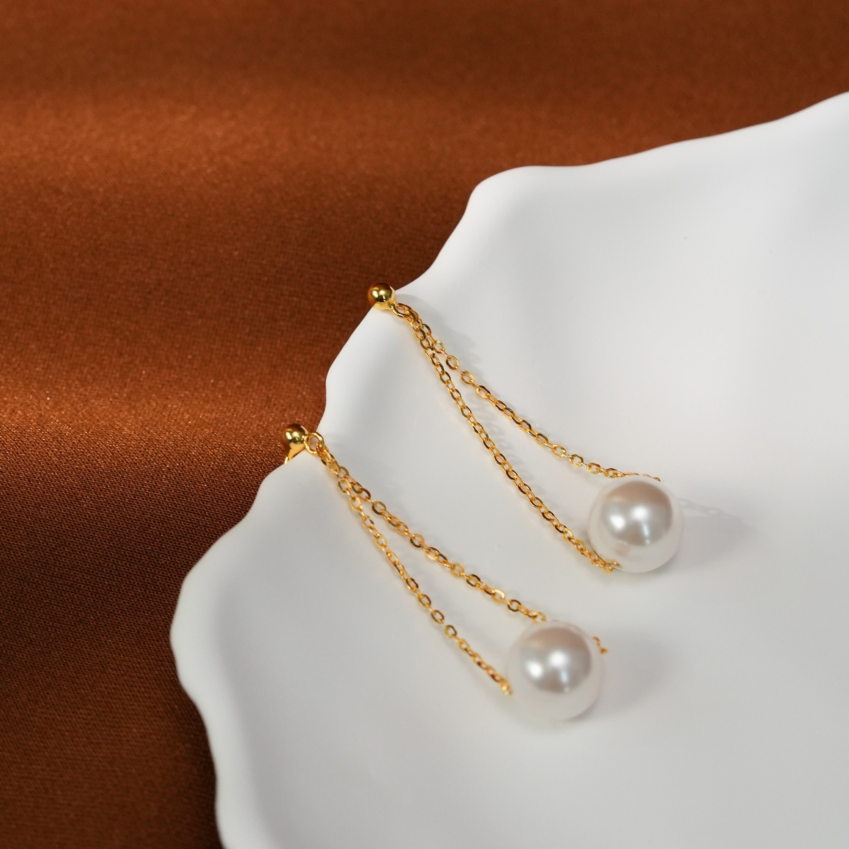 丽沁 925银仿珍珠耳饰 温柔气质路路通珠珠流苏耳钉女优雅耳环,饰品/流行首饰/时尚饰品新,银饰耳饰,淘宝优惠券,粉丝福利购,淘宝优惠卷