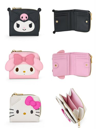 新款可爱美乐迪玉桂狗布丁短款女士休闲锁扣钱包卡包儿童零钱包