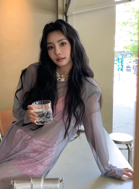 YM2024夏季新款原创小众宽松中长款透视上衣防晒衣气质百搭氧气女