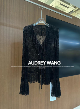 AW2024春夏新款小众甜美风气质百搭V领显瘦蕾丝外套防晒衣小衫女