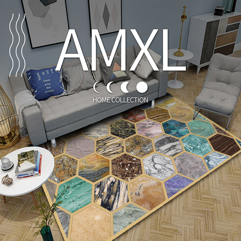 北歐網紅耐髒大理石花紋地墊網紅紋路客廳臥室廚房浴室地毯可定制在類目 居家布藝, 地毯中 - 來自Buy2taobao.com提供專業的淘寶代購服務