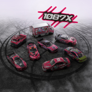拓意1087X漂移车队端盒套装盲盒货车小卡车GT86/S13/E46赛车模型