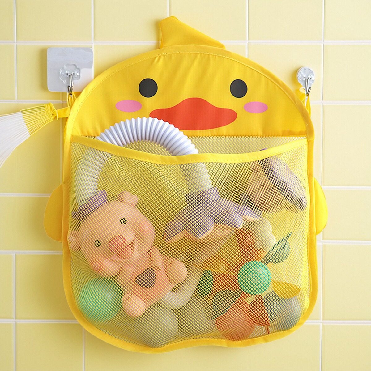浴室洗澡玩具卡通挂袋沥水透气