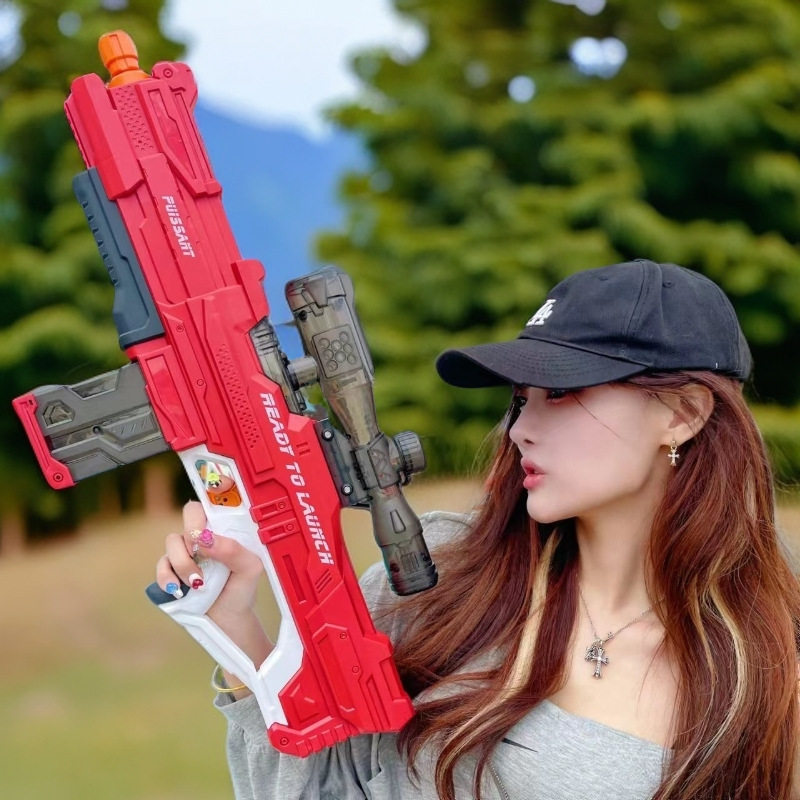 电动水枪玩具夏日玩水高压连射呲成人儿童玩具枪吸水