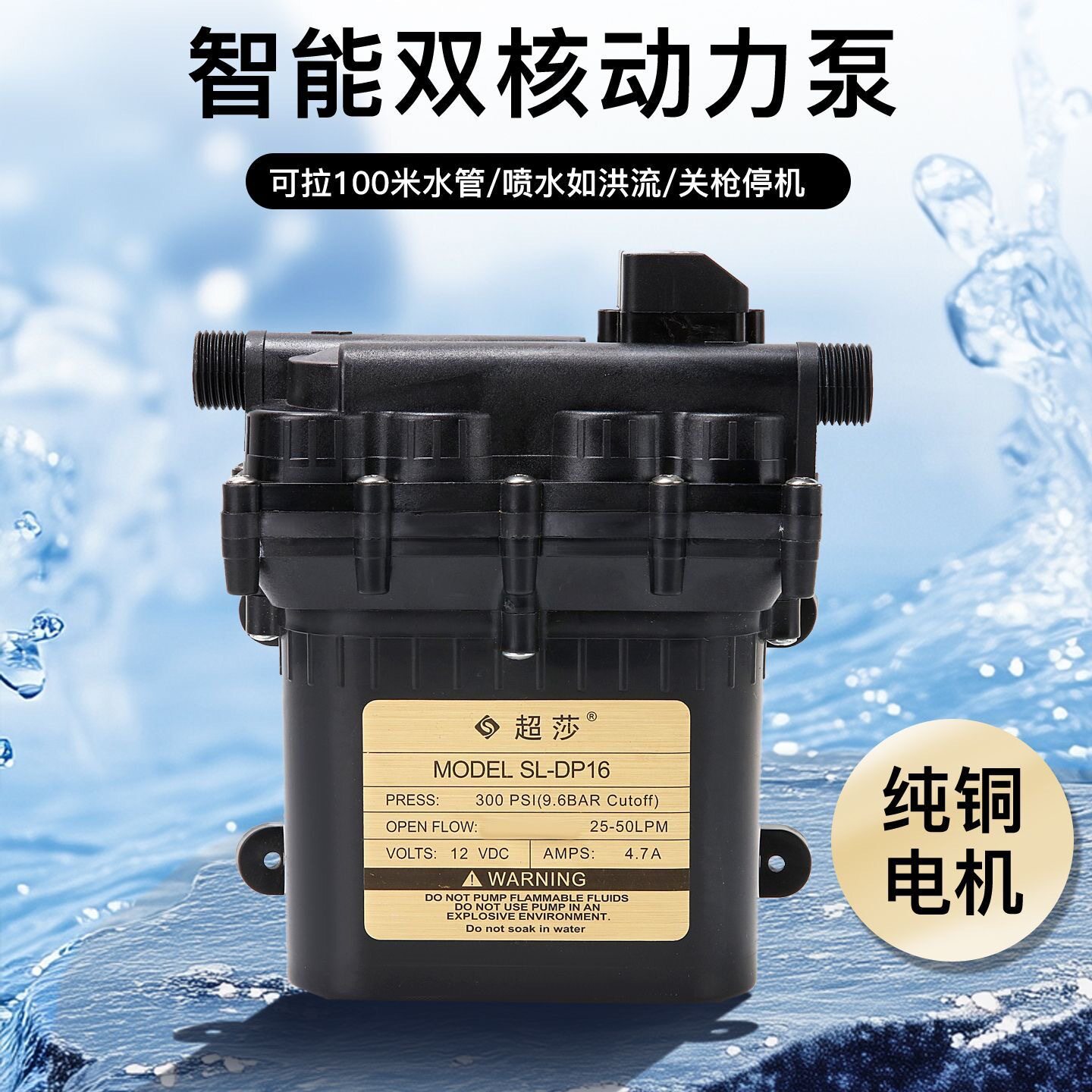农用电动高压双泵果蔬浇灌水泵