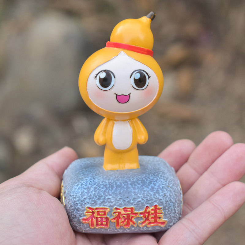 福禄娃葫芦摆件可爱福气招财小福娃创意办公室桌面装饰工位好物