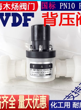 PVDF热熔塑料背压阀PVDF全塑耐腐蚀由令螺纹RXBF-10F计量泵耐酸碱