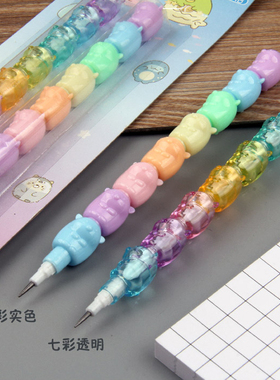 天卓TM02420团子家族子弹铅笔小学生用高颜值2.0mm免削铅笔可换芯