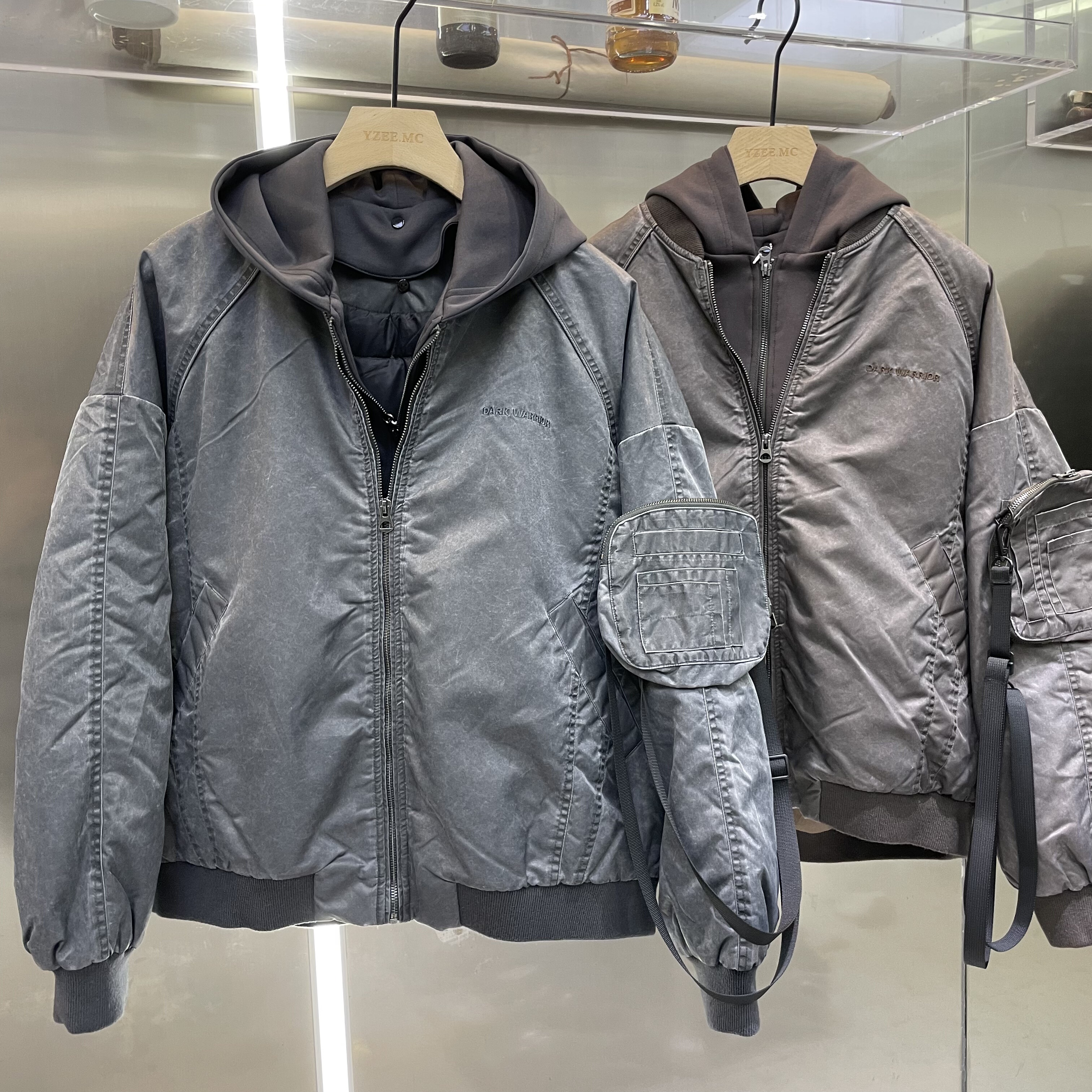 潮流复古百搭工装连帽90%白鸭绒羽绒服外套保暖舒适百搭上衣男士