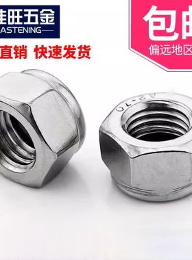 304不锈钢六角尼龙螺母  DIN985自锁防松防掉螺帽M3-M30
