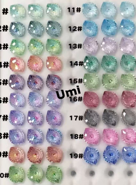 5A 梧州渐变恶魔之眼锆石裸石 6×7.5 美甲钻耳钉耳骨饰品