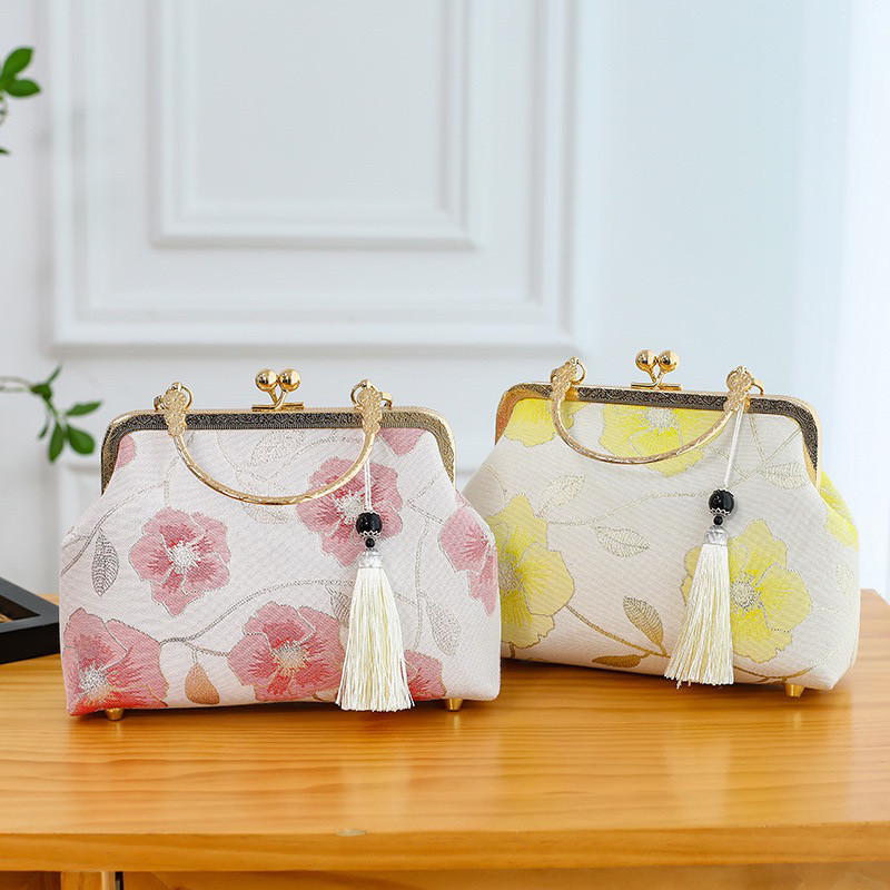 2025新款手工甜美淑女仙女包斜挎单肩手提优雅百搭休闲中式旗袍包