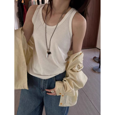 one12355春夏款简单百搭弹力工字背心内搭短款上衣打底衫T恤吊带