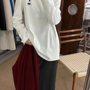 T恤打底衫 特价 遮臀磨毛加绒打底衫 ONE26157圆领中长款 福利不退换