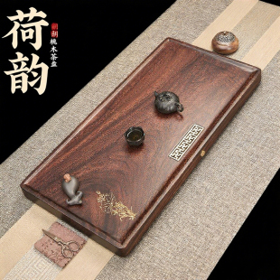 家具排水干泡两用 实木茶盘整块天然胡桃木原木茶台家用简约新中式