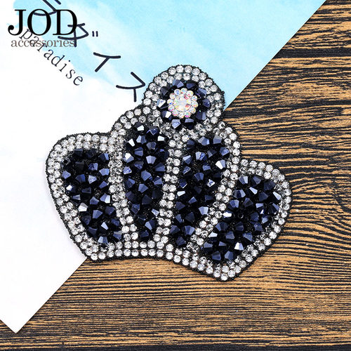 布贴时尚水钻百搭黑色t恤熨烫