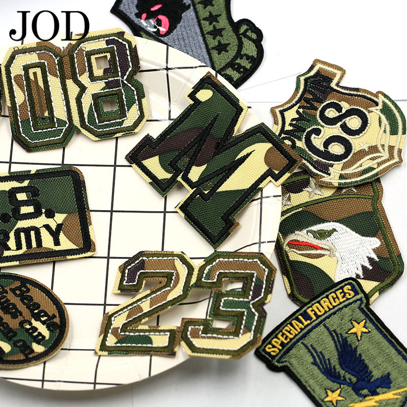 迷彩衣服补丁贴小号修补洞熨烫装饰贴花个性徽章布贴diy服装辅料