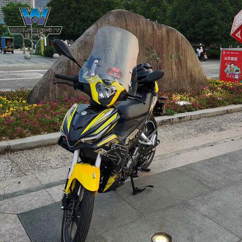 肌车狼 适用于 于倍力尼RFS150i挡风玻璃前风挡板弯梁机车挡风玻