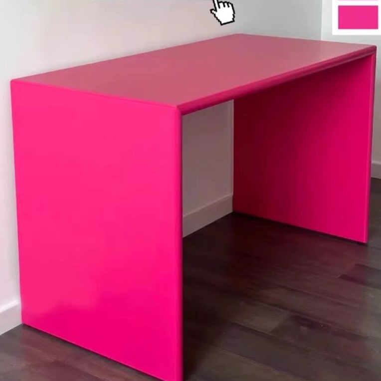 定制电脑医美化妆桌一体式奶油桌