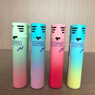 正品可利福clipper可充气防风打火机电子防爆多巴胺双色可充气