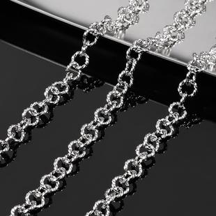 钛钢圆圈链饰品链条diy手链项链配链花纹纽链爆闪服饰链手工材料