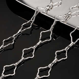 新款钛钢异形手工链饰品链条diy项链手链个性爆闪服饰链夸张链子