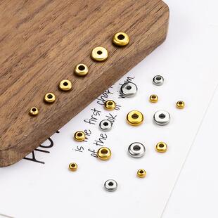 钛钢18k金隔片隔珠手工diy项链手链饰品配件手串垫片串珠配饰散珠