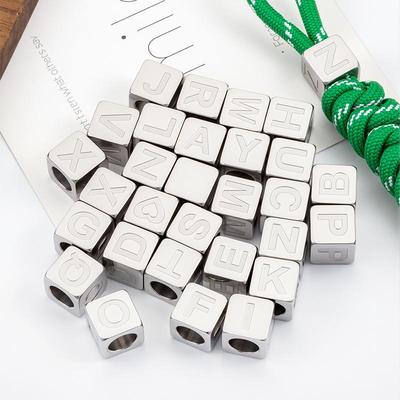 大号钛钢正方体方块隔珠饰品