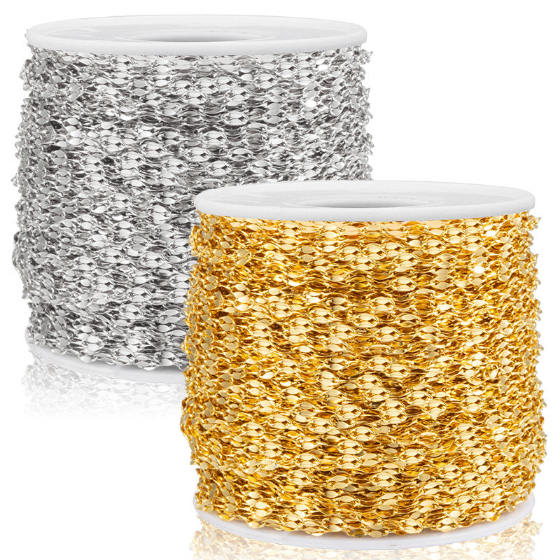 钛钢嘴唇链细链金色链条diy项链手链配件材料包链毛衣链流苏配饰,饰品/流行首饰/时尚饰品新,链条,淘宝优惠券,粉丝福利购,淘宝优惠卷