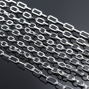 钛钢方线十字链椭圆链饰品链条diy项链手链时尚 毛衣链不掉色配饰