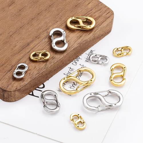 饰品金色不锈钢S形爬山扣双头扣