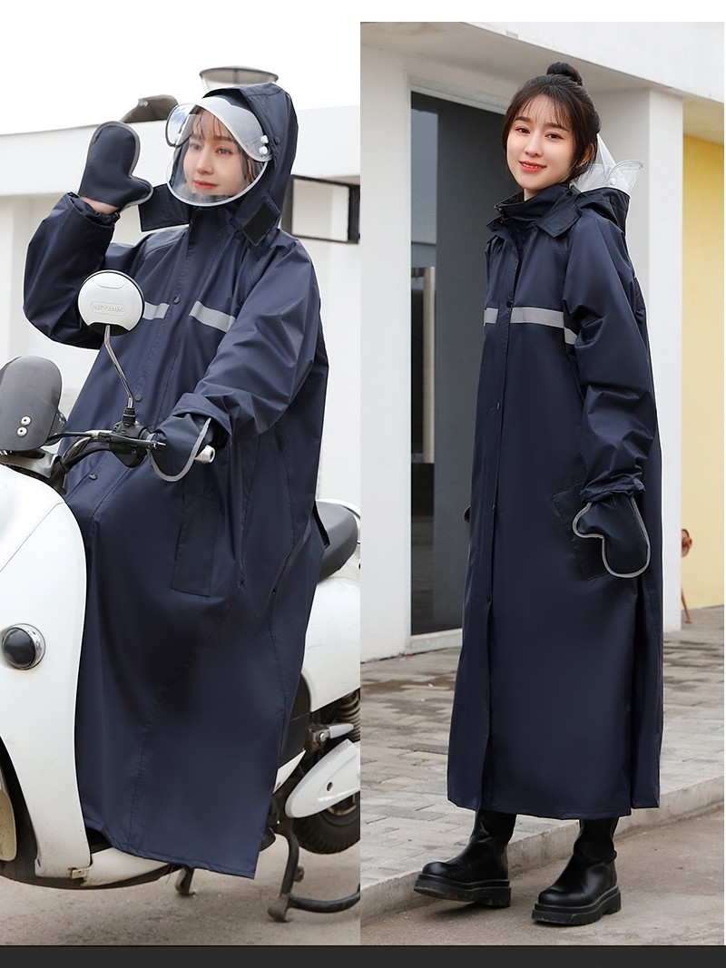 雨衣女式单人电动车电瓶车长款全身防暴雨骑行男款成人自行车雨披