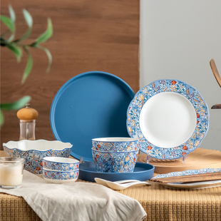 派一摩登家复古陶瓷餐具套装礼盒家用大容量鱼盘新款创意碗盘送礼