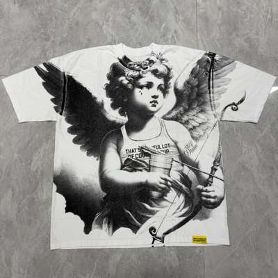 Cupid Tattoo T-Shirt 美潮时尚高版大印花圆筒T恤