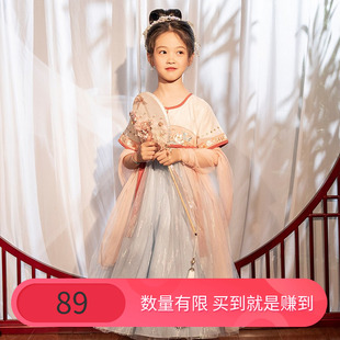 汉服女童2026夏季新款唐装中国风小女孩复古改良襦裙儿童宝宝古装