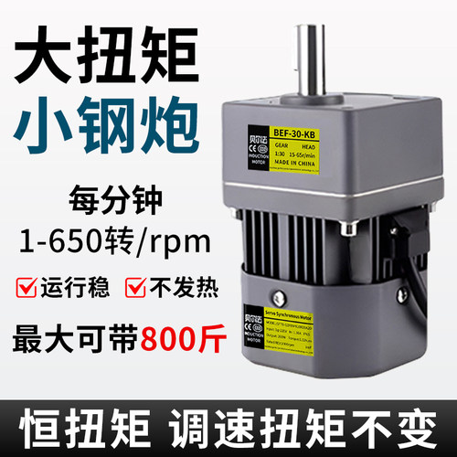 小型高效恒扭矩调速220v减速电机