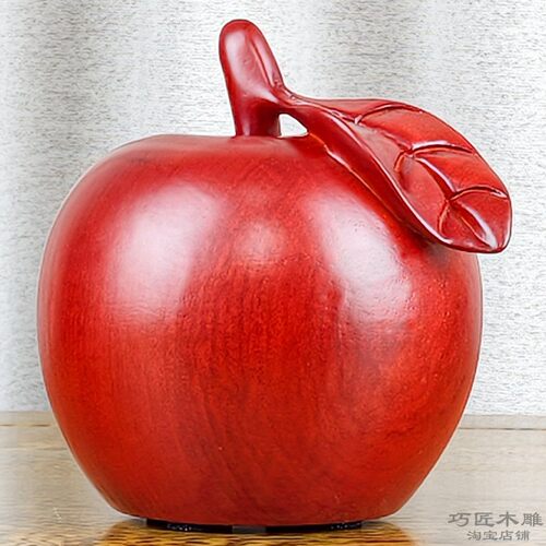 花梨木苹果摆件平安家居工艺品
