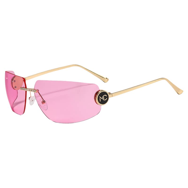 新款无框金属切边高级感太阳镜时尚潮流户外墨镜个性百搭跨境眼镜