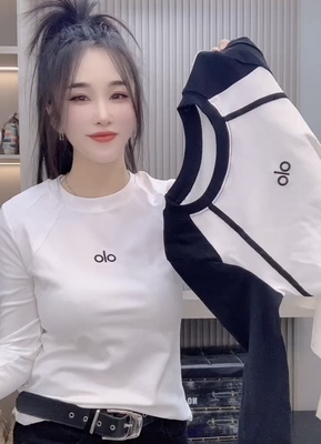 欧洲站2025秋季新款字母刺绣拼接长袖t恤女时尚洋气百搭套头上衣