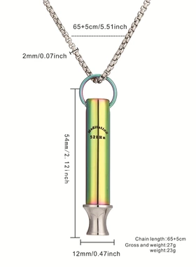 新款528Hz冥想呼吸口哨项链正念小蛮腰圆管吊坠缓解焦虑饰品
