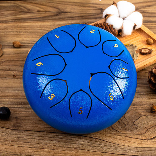 银莲花鼓钢舌鼓忧鼓儿童打击乐器全音节空灵鼓6寸8音