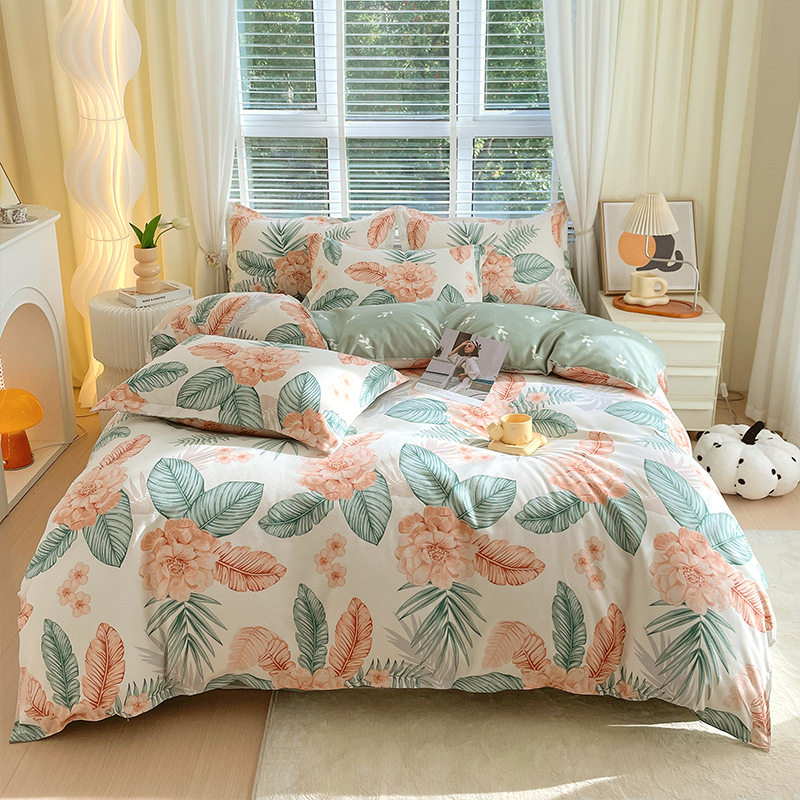 裸睡亲肤纯棉四件套in小清新床单被套全棉加厚床上用品宿舍三件,床上用品,床品套件/四件套/多件套,淘宝优惠券,粉丝福利购,淘宝优惠卷