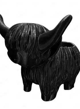 新品爆款高地牛花盆摆件摆件树脂摆件