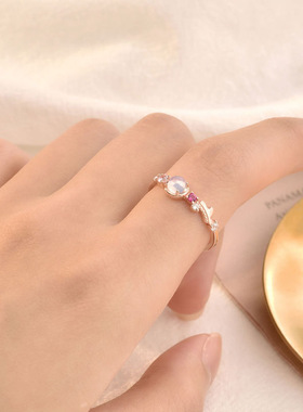 在逃公主迪士妮公主开口戒指灰姑娘睡小众设计潮简约冷淡风