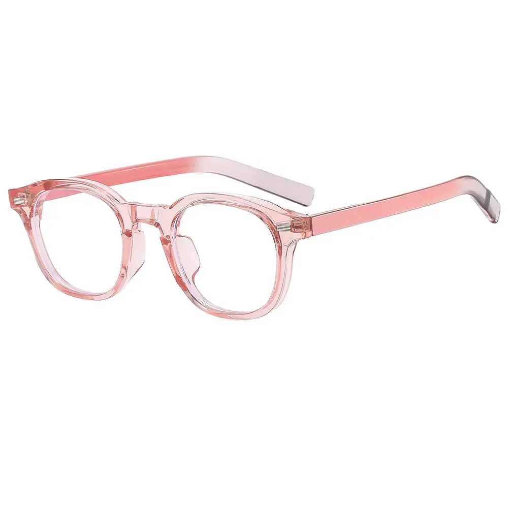 新款时尚复古圆框米钉平光镜 ins简约文艺休闲百搭防蓝光框架眼镜