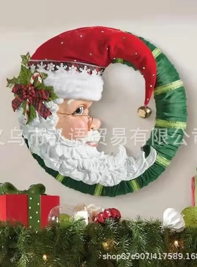 新款圆形圣诞老人树脂工艺品万圣节创意圣诞